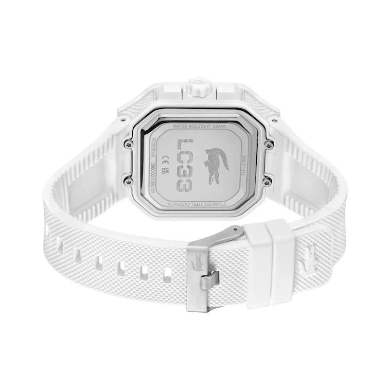 Main Image 3 of Lacoste LC33 Men's White Octagonal Dial & White Silicone Strap Watch