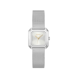 HUGO #HAZEL Women's Silver-Tone Dial & Stainless Steel Bracelet Watch