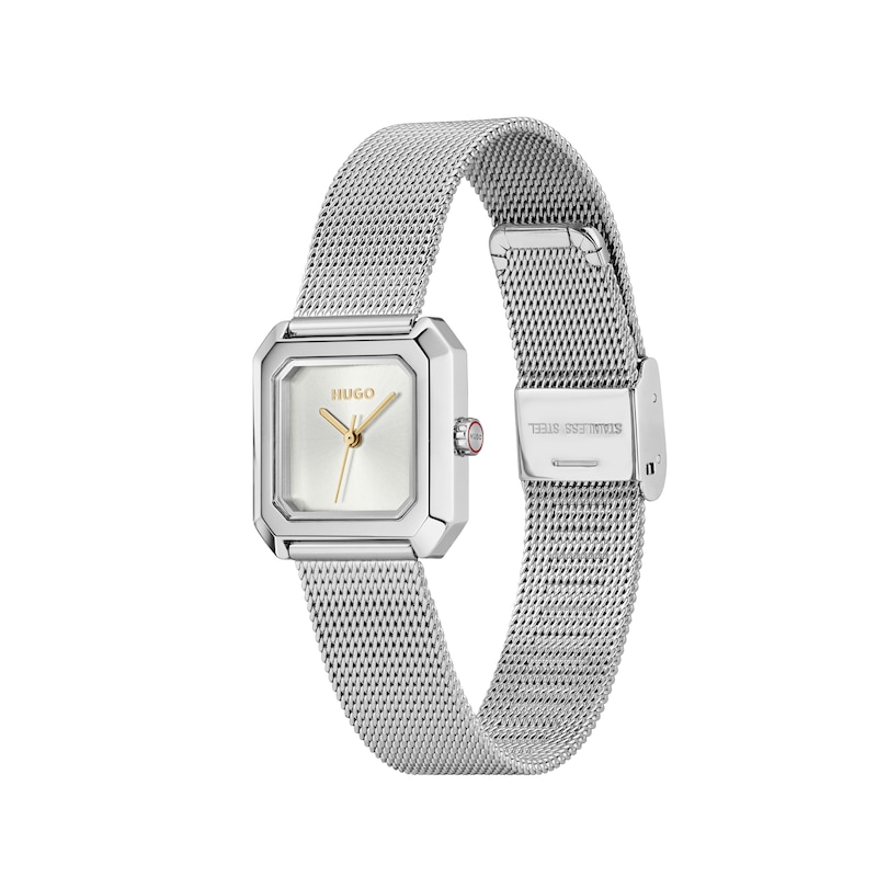 Main Image 3 of HUGO #HAZEL Women's Silver-Tone Dial & Stainless Steel Bracelet Watch