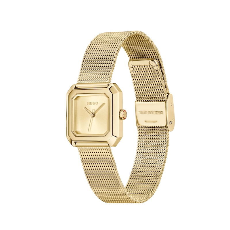 Main Image 3 of HUGO #HAZEL Women's Gold-Tone Dial & Gold IP Stainless Steel Bracelet Watch