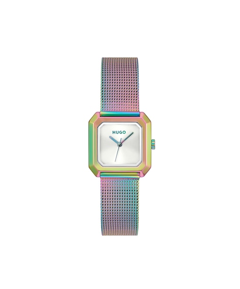 HUGO #HAZEL Women's White Dial & IP Stainless Steel Bracelet Watch