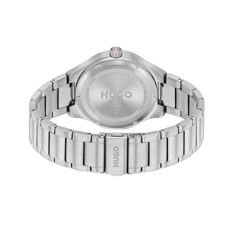 Main Image 2 of HUGO #LIT Men's Black Dial & Stainless Steel Bracelet Watch