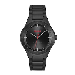 HUGO #LIT Men's Black Dial & Black IP Stainless Steel Bracelet Watch