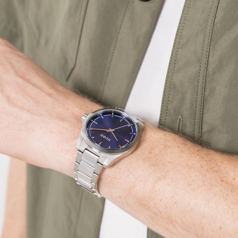 Main Image 5 of HUGO #SEAM Men's Blue Dial & Stainless Steel Bracelet Watch