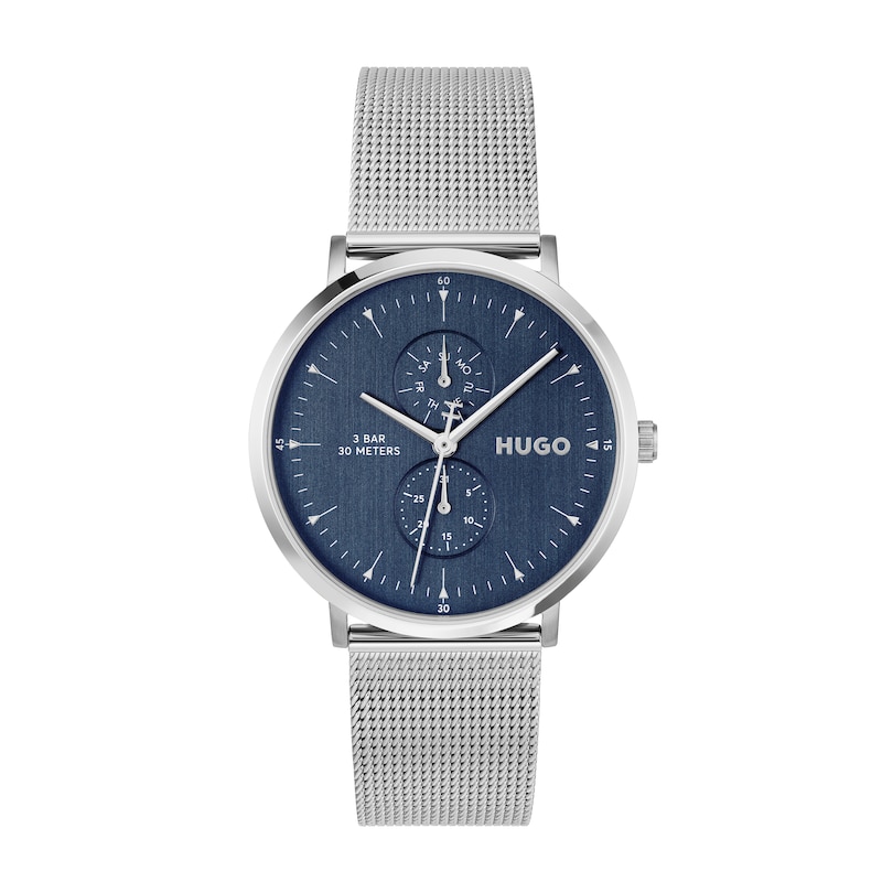 Main Image 1 of HUGO #STYLE Men's Blue Dial & Stainless Steel Bracelet Watch