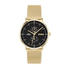 Thumbnail Image 1 of HUGO #STYLE Men's Black Dial & Gold IP Stainless Steel Bracelet Watch