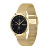 Thumbnail Image 3 of HUGO #STYLE Men's Black Dial & Gold IP Stainless Steel Bracelet Watch