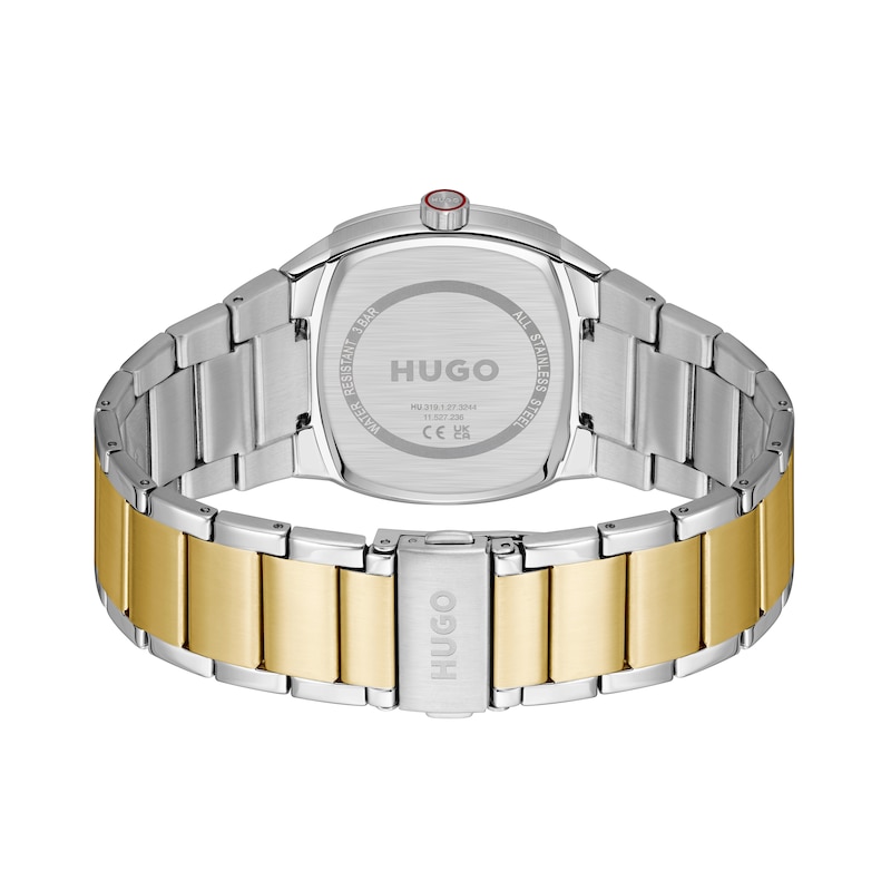 Main Image 2 of HUGO #TELLY Men's Silver-Tone Dial & IP Stainless Steel Bracelet Watch