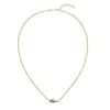 Thumbnail Image 1 of Lacoste Arthor Men's Gold IP Link Necklace with Green Crystal Crocodile