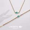 Thumbnail Image 4 of Lacoste Arthor Men's Gold IP Link Necklace with Green Crystal Crocodile