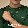Thumbnail Image 5 of Lacoste Arthor Men's Gold IP Link Necklace with Green Crystal Crocodile