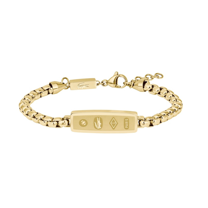 Main Image 1 of Lacoste Men's Gold IP Reversible Pendant Bracelet