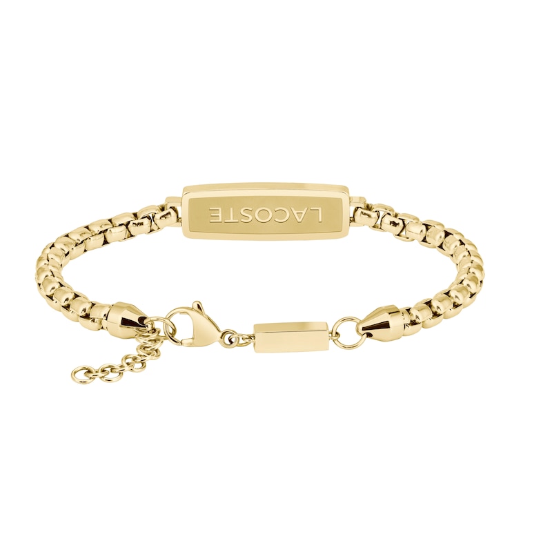 Main Image 3 of Lacoste Men's Gold IP Reversible Pendant Bracelet
