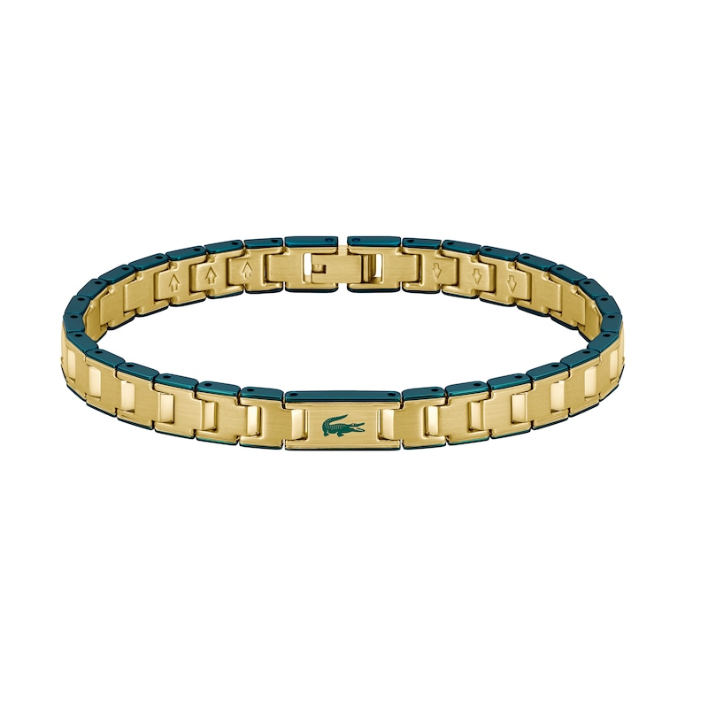 Main Image 1 of Lacoste Men's Metropole Edge Gold IP Stainless Steel Link Bracelet