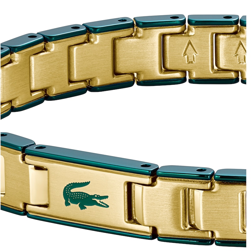 Main Image 3 of Lacoste Men's Metropole Edge Gold IP Stainless Steel Link Bracelet