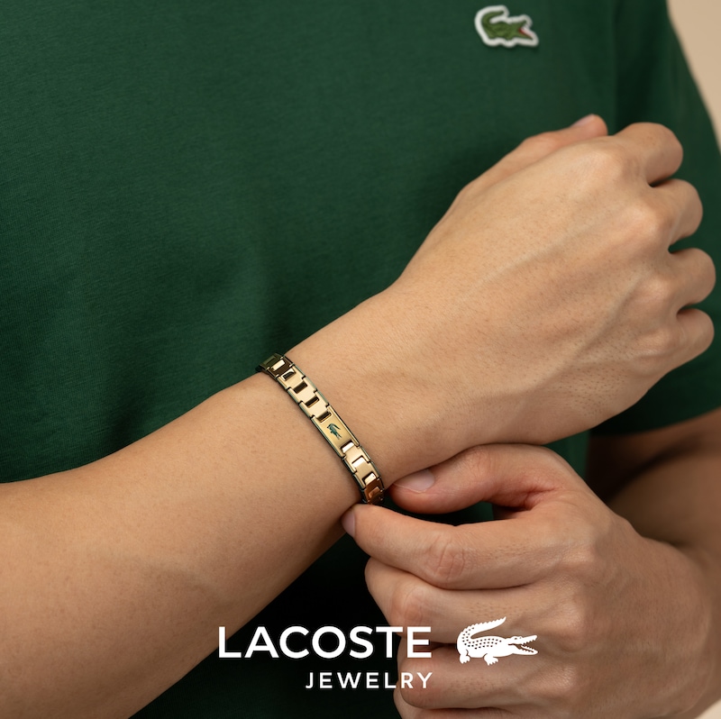 Main Image 4 of Lacoste Men's Metropole Edge Gold IP Stainless Steel Link Bracelet