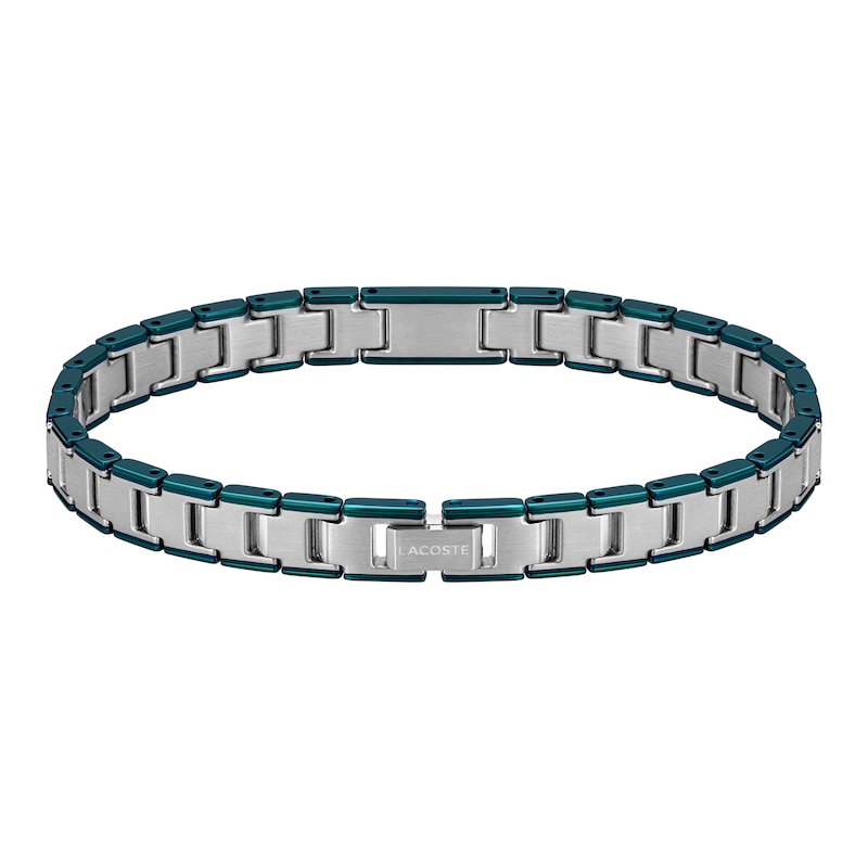 Main Image 3 of Lacoste Metropole Green Enamel & Stainless Steel Link Bracelet