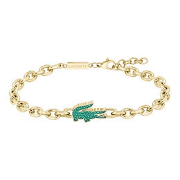 Lacoste Arthor Gold IP Stainless Steel Chain Bracelet