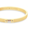 Thumbnail Image 2 of Tommy Hilfiger Women's Gold-Plated Striped Bangle with Crystal Details