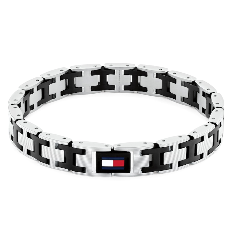Main Image 1 of Tommy Hilfiger Men's Two-Tone Black IP & Stainless Steel Bracelet