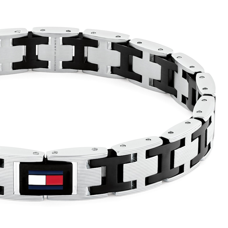 Main Image 2 of Tommy Hilfiger Men's Two-Tone Black IP & Stainless Steel Bracelet