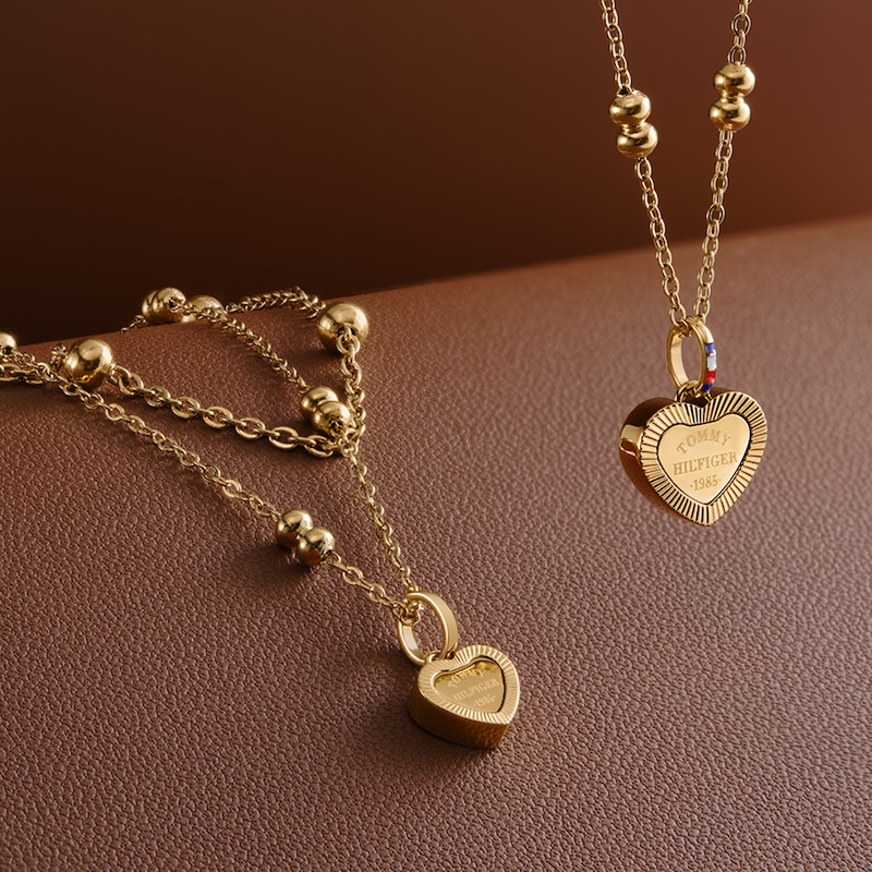 Main Image 3 of Tommy Hilfiger Gold-Plated Heart Charm Layered Necklace