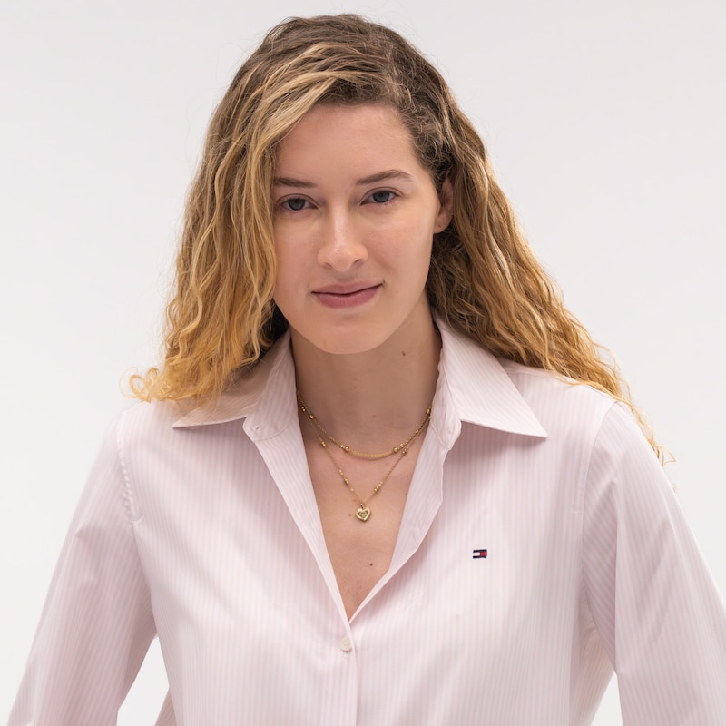 Main Image 5 of Tommy Hilfiger Gold-Plated Heart Charm Layered Necklace