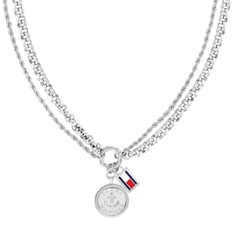 Tommy Hilfiger Women's Nautical Charm Necklace in Stainless Steel