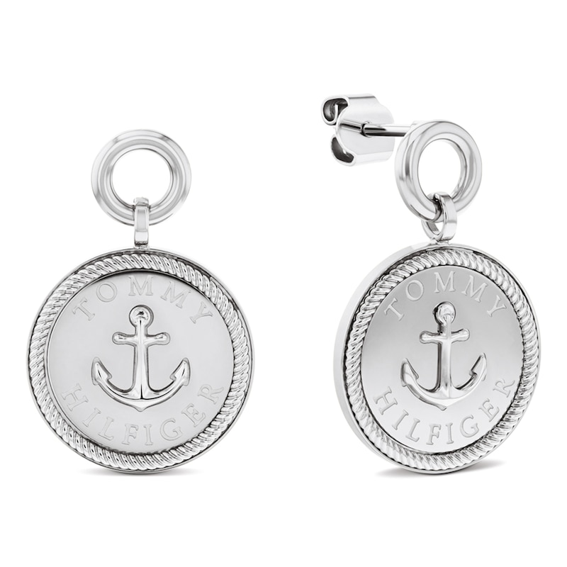 Main Image 1 of Tommy Hilfiger Women's Nautical Charm Stainless Steel Earrings