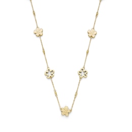 Olivia Burton Forget Me Not Gold Tone Stainless Steel Station Necklace