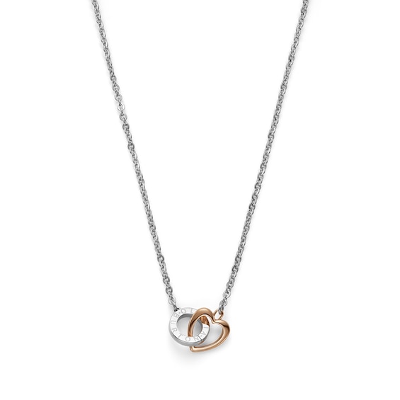 Olivia Burton Kindred Interlink Women's Stainless Steel & Rose Gold IP Necklace
