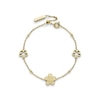 Thumbnail Image 1 of Olivia Burton Forget Me Not Gold Tone Stainless Steel Station Bracelet