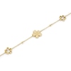 Thumbnail Image 3 of Olivia Burton Forget Me Not Gold Tone Stainless Steel Station Bracelet