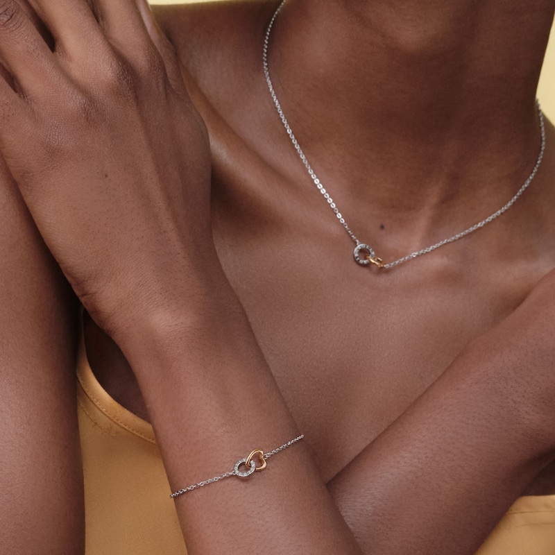 Main Image 3 of Olivia Burton Kindred Interlink Women's Stainless Steel & Rose Gold IP Bracelet