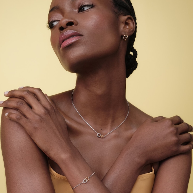 Main Image 5 of Olivia Burton Kindred Interlink Women's Stainless Steel & Rose Gold IP Bracelet