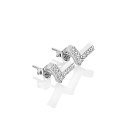 Hot Diamonds Lustre Sterling Silver & Topaz V-Shaped Stud Earrings