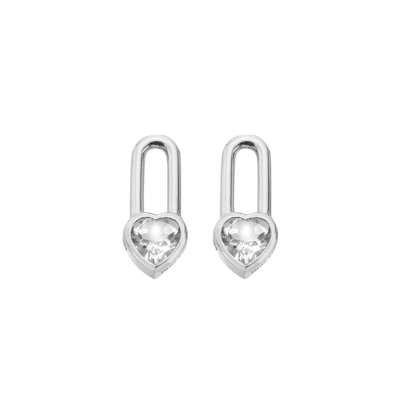 Main Image 2 of Hot Diamonds Sterling Silver & Topaz Heart Shaped Solitaire Earrings
