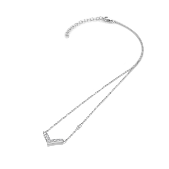 Hot Diamonds Lustre Sterling Silver and Topaz V-Shaped