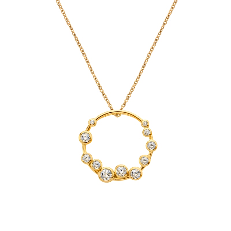 Main Image 1 of Hot Diamonds X Golden Edit Yellow Gold Plate Tender Wreath Pendant Necklace