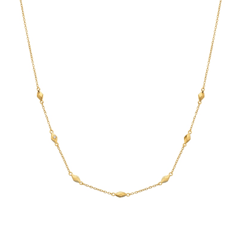 Main Image 2 of Hot Diamonds X Golden Edit Yellow Gold Plate Harlequin Necklace