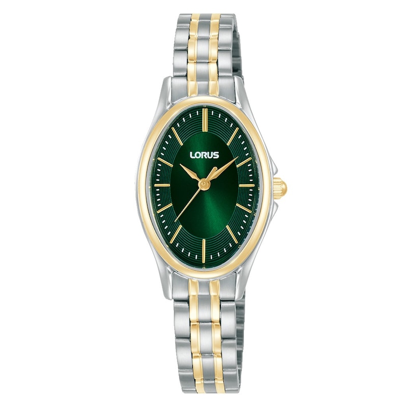 Main Image 1 of Lorus Women's Heritage Ladies' Oval Green Dial Two-Tone Stainless Steel Bracelet Watch