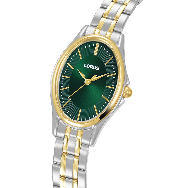 Main Image 2 of Lorus Women's Heritage Ladies' Oval Green Dial Two-Tone Stainless Steel Bracelet Watch