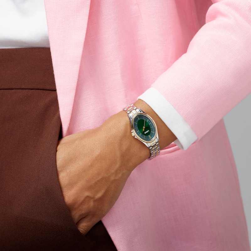 Main Image 4 of Lorus Women's Heritage Ladies' Oval Green Dial Two-Tone Stainless Steel Bracelet Watch