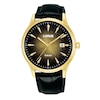 Thumbnail Image 1 of Lorus Men's Signature Champagne Dial Black Leather Strap Watch