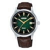 Thumbnail Image 1 of Lorus Men's Signature Green Dial Brown Leather Strap Watch