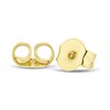 Thumbnail Image 2 of Sterling Silver Yellow Gold Plated Open Heart Stud Earrings