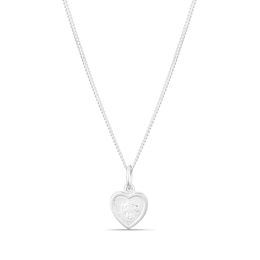 Children's Sterling Silver St. Christopher Heart Pendant