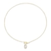 Thumbnail Image 2 of Sterling Silver Yellow Gold Plated Freshwater Pearl T Bar Necklace
