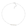 Thumbnail Image 2 of Sterling Silver Trio Freshwater Pearl Beaded Station Necklace