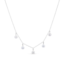 Sterling Silver Freshwater Pearl Droplet Necklace